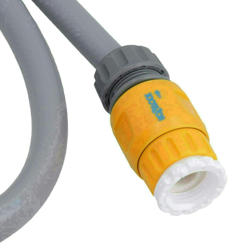 image 1 of Hozelock Standard Hose Pipe Reel Cart Connector Set 1.5m Garden Yard Watering Grey