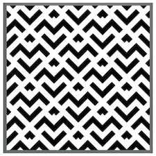 Black & white geometric (Picture Frame) Grey | M