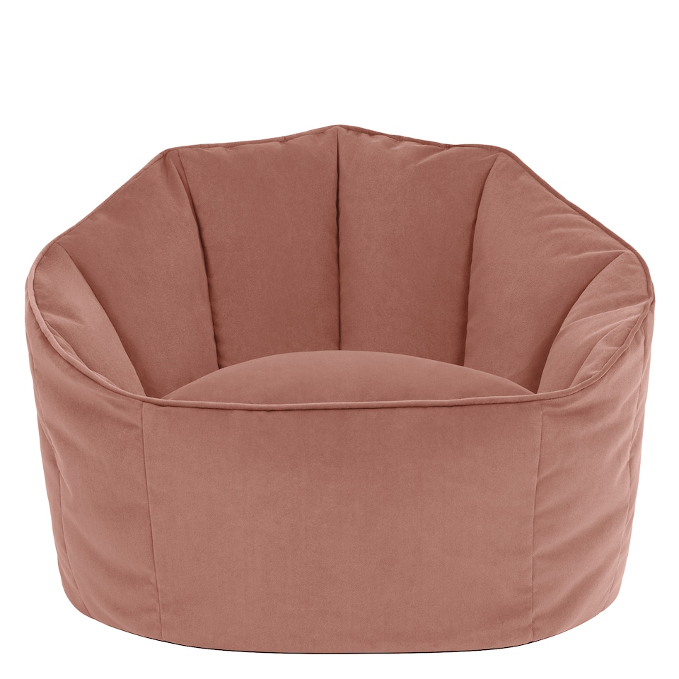 image 1 of icon Sirena  Velvet Bean Bag Accent Bean Bag Chair, Pink