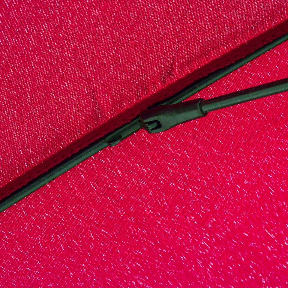 image 1 of Outsunny 2.5m Shanghai Garden Parasol Umbrella with Crank  Tilt, Adjustable Outdoor Sun Shade, Red