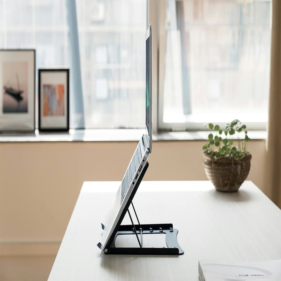 image 1 of DIGITUS Notebook stand - Adjustable in 5 positions - For 10-inch to 15-inch laptops - Robust steel - Black