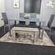image 2 of Dining Table Set with 4 Chairs, and a Bench Dining Room and Kitchen table set of 4, and Grey Bench | Grey | 6