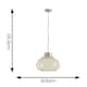 image 6 of ValueLights Corinne Green Glass Brushed Chrome Cap Light and Bulb