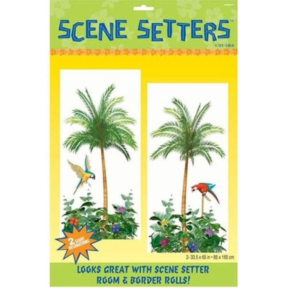 Palm Trees Backdrop Scene Setter Add-Ons - Pack of 2