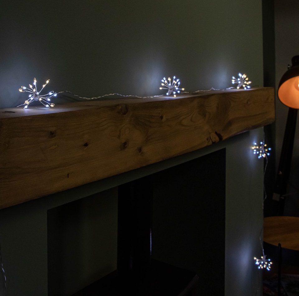 image 1 of 4.5m Ultra Brights Starburst Multi-Action Christmas Lights with White & Warm White LEDs and Timer Function