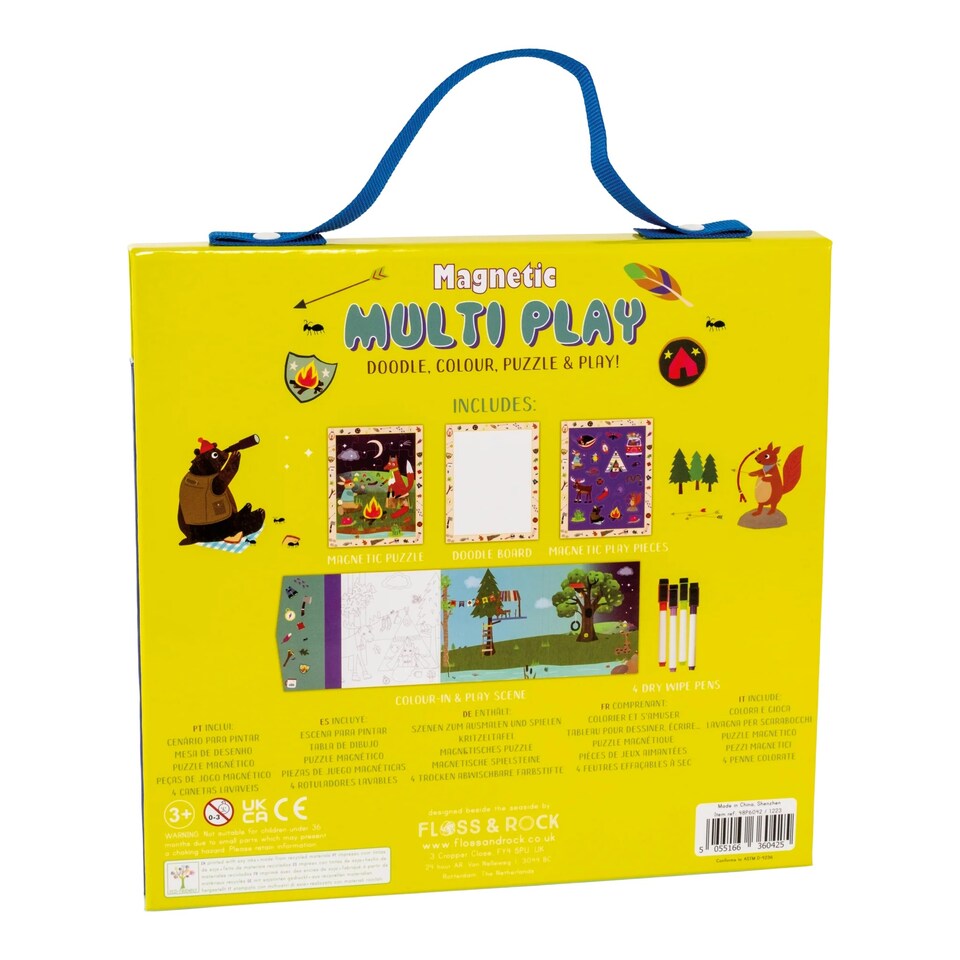 image 1 of Floss & Rock Magnetic 4 in 1 Activity Book - Adventure Multi | One Size