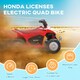 image 6 of AIYAPLAY Honda Licensed Kids Electric Quad Bike 6V ATV for 1.5-3 Years, Red