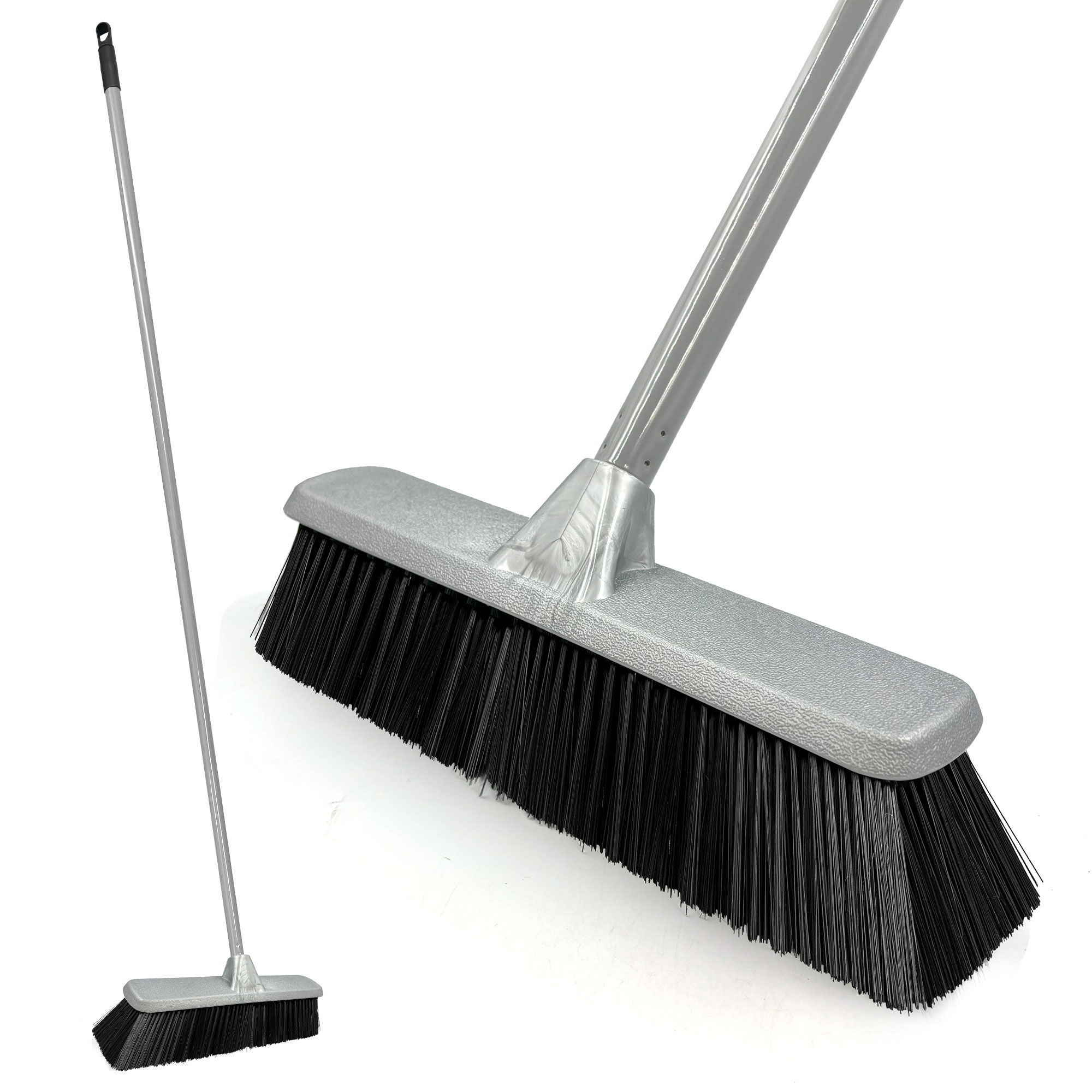 Soft Indoor Silver Broom Sweeping Brush With Strong Handle Kitchen Brush