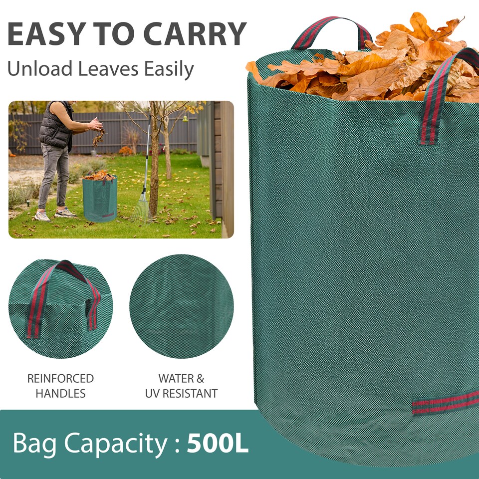 image 1 of 5-in-1 Garden Rake Set Adjustable Handle with 2 Large leaves Grabber Leaf Rake