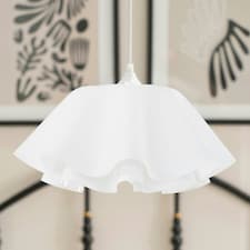ValueLights Kumo White Layered Flower Design Ceiling Pendant Light Fitting - Bulb Included