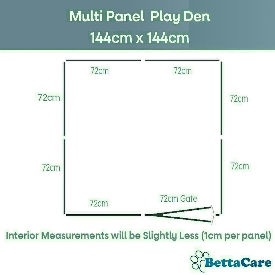 image 1 of Bettacare Pet Pen, 144cm x 144cm, Black, 70cm High, Dog Pen for Pets and Puppies, Dog Playpen suitable for Indoor and Outdoor use Black