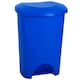 image 1 of 2 x 50L Blue Hard Wearing Home Office Plastic Waste Rubbish Bin With Lid Blue
