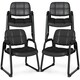 image 1 of COSTWAY 4 PCS Executive Office Chairs Reception Chairs Black