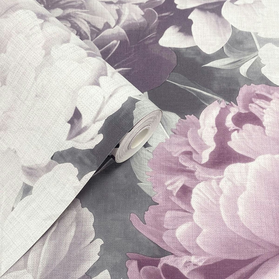 image 1 of Muriva Doretta Floral Textured Vinyl Wallpaper - Pink - 10m x 53cm Pink