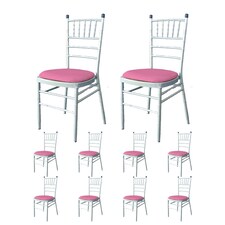 Dining Seat Chair Covers Stretchable Spandex High-Back Slipcovers - 10pcs