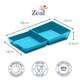 image 2 of Zeal Melamine Fakwaway Buger Box, Divided Serving Tray / Dish, Aqua