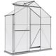 image 1 of Outsunny 6 x 2.5ft Polycarbonate Greenhouse Aluminium Green House