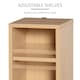 image 7 of HOMCOM 204 CD Media Display Shelf Unit Set of 2 Blu-Ray Tower Rack w  Adjustable Shelves Bookcase Storage Organiser, Natural Wood Colour