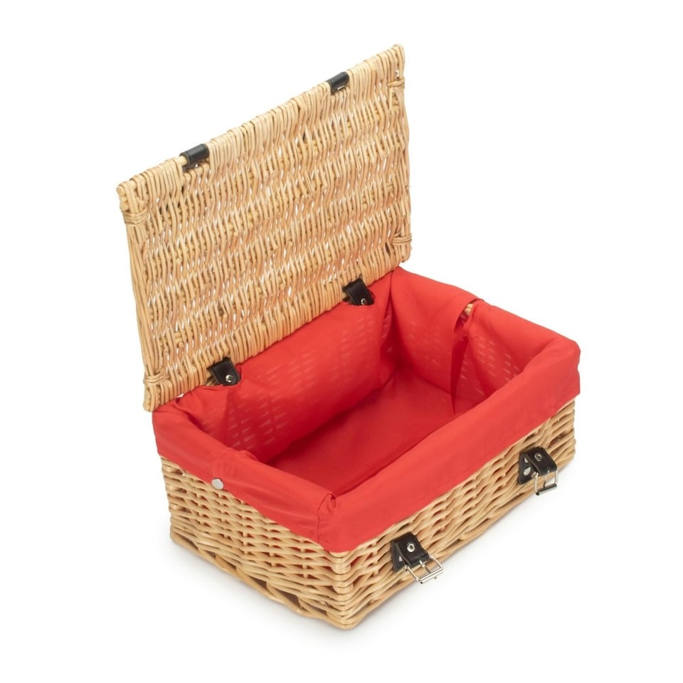 image 1 of 36cm Buff Wicker Empty Picnic Basket Grey | Grey | One Size