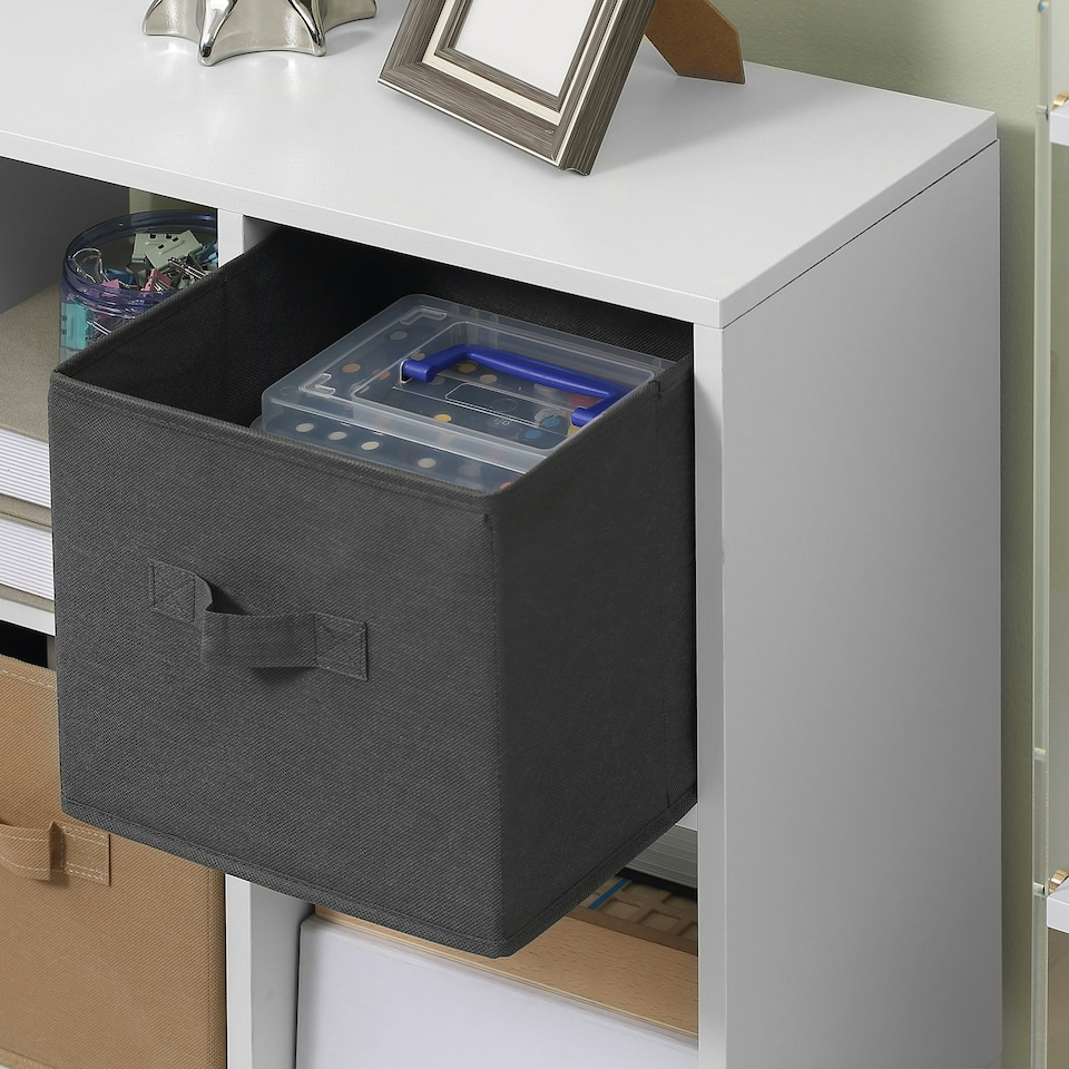 image 1 of HOMCOM Freestanding 6 Cube Storage Cabinet Unit Bookcase w/ 3 Drawer White