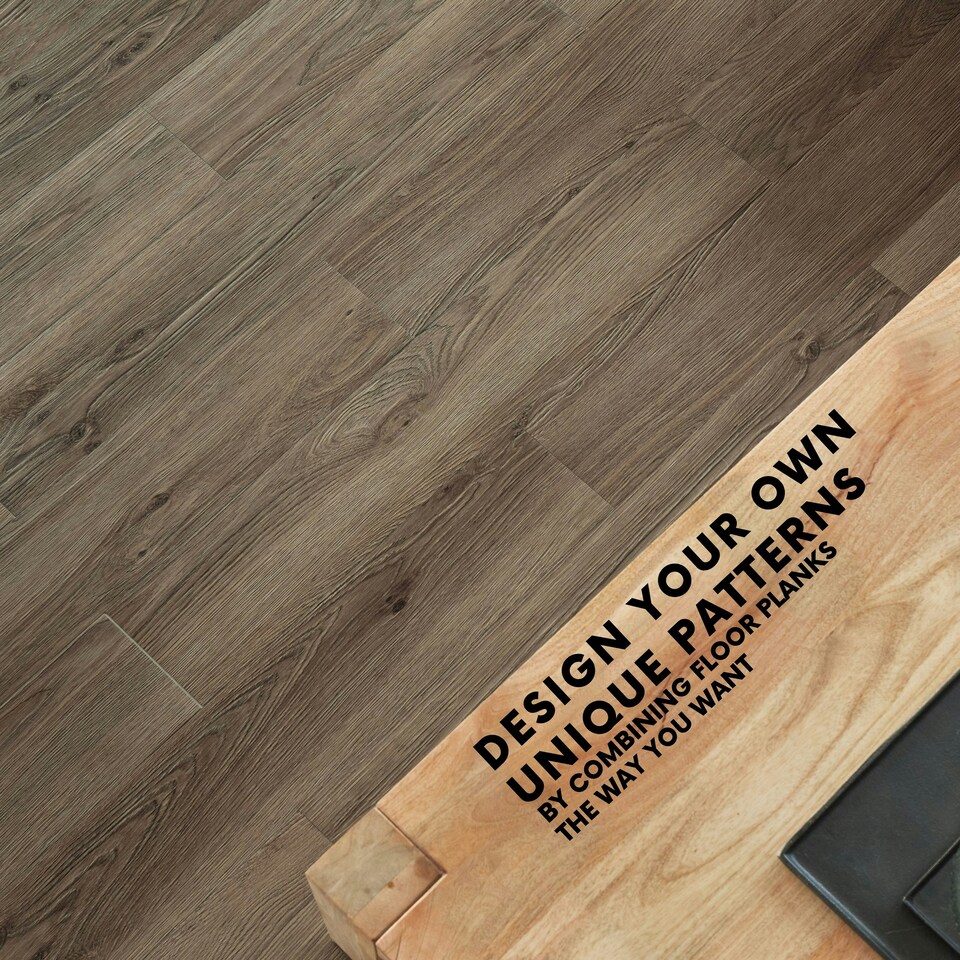 image 1 of Self Adhesive Floor Planks | 5.9x35.9in (91.4x15.2cm) Each | Peel & Stick Vinyl Flooring | Brown Wood Effect | Easy DIY | Stick On Tile for Home Floors Brown | 4.17 sqm