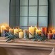 image 2 of Candles: 2 x 9.5cm x 7cm Pillar Candle, Amber Brown