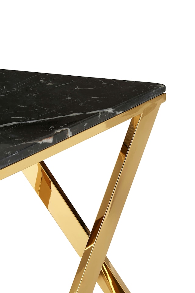 image 1 of Piermount Black And Gold End Table | Gold
