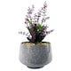 image 1 of 28cm Ceramic Tall Blue Planter with Artificial Purple Vitex Negundo Plant