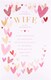image 4 of Pink & Gold Hearts Design Wife Anniversary Card