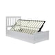 image 1 of Francis White Wooden Ottoman Bed And Quartz 1000 Pocket Sprung Mattress Single N/A