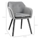 image 7 of HOMCOM Modern Upholstered Fabric Bucket Seat Dining Armchairs Set of 2 Grey
