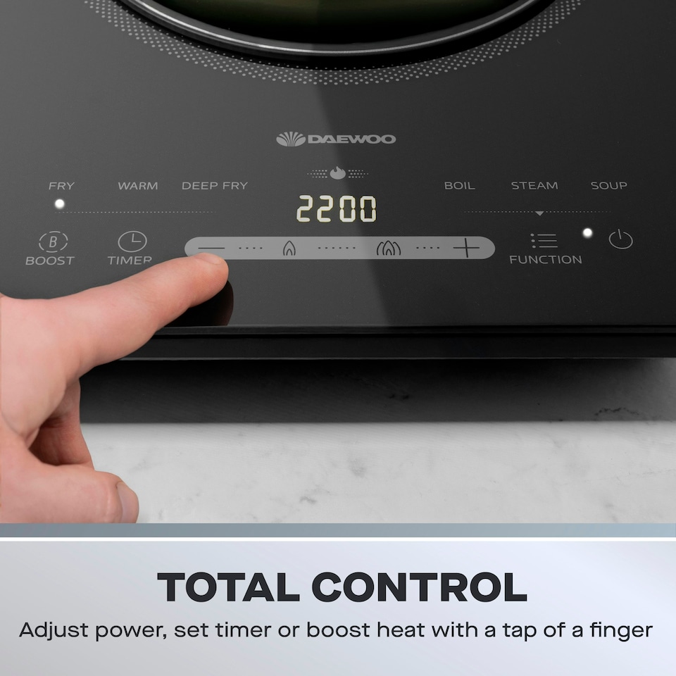 image 1 of Daewoo 2200W Portable Electric Single Induction Hob