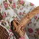 image 3 of Large Oval Unpeeled Willow Shopping Basket With Garden Rose Lining | Multi | Garden Rose