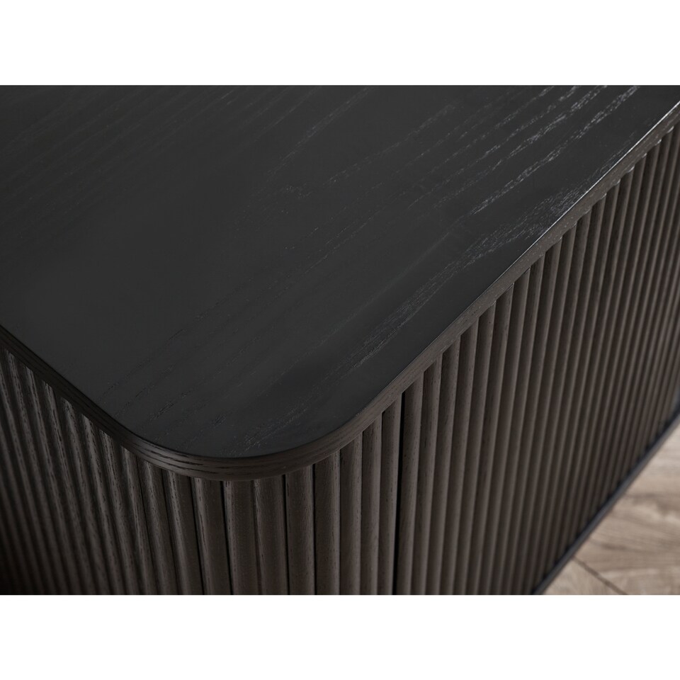 image 1 of Louis Fluted Tv Unit - Black