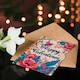 image 4 of Pink Anemone Flowers Bird Anniversary Valentines Her Wife Card