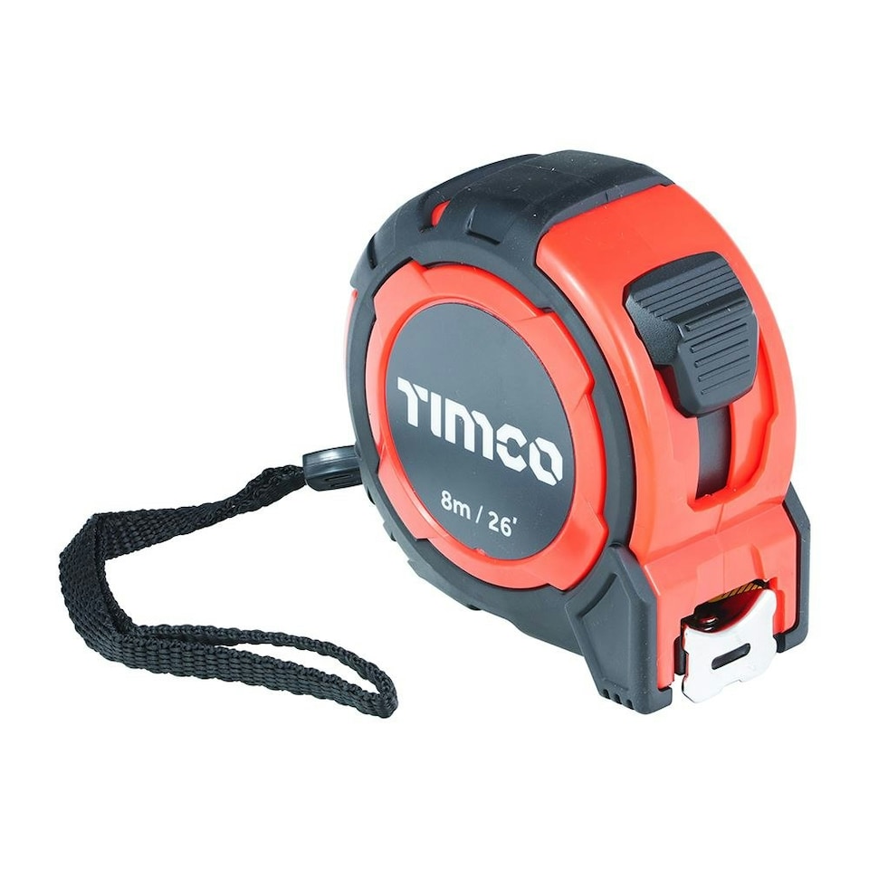 image 1 of Timco - Tape Measure (Size 8m/26ft x 25mm - 1 Each)