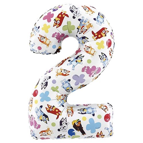 Bluey Number 2 Giant Foil Helium Balloon 66cm / 26 in