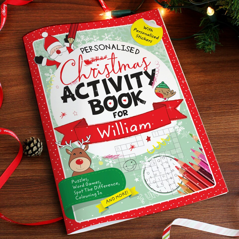 image 1 of Personalised Christmas Activity Book with Stickers