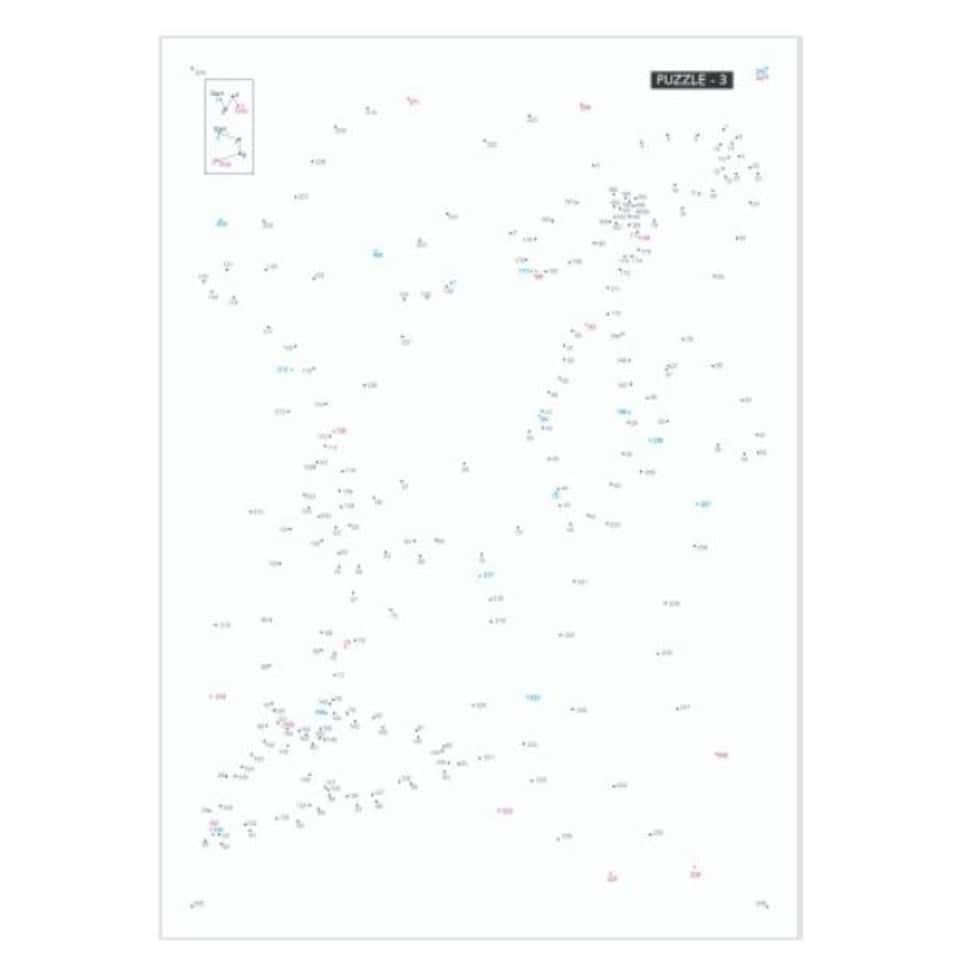 image 1 of Single A4 24 Sheets Extreme Dot-to-Dot Puzzle Challenge Book