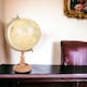 image 3 of World Globe On Wood & Metal Stand Desk Vintage Style Educational | Multi | Peach 36cm