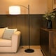 image 2 of ValueLights Preto Black Curve Floor Lamp