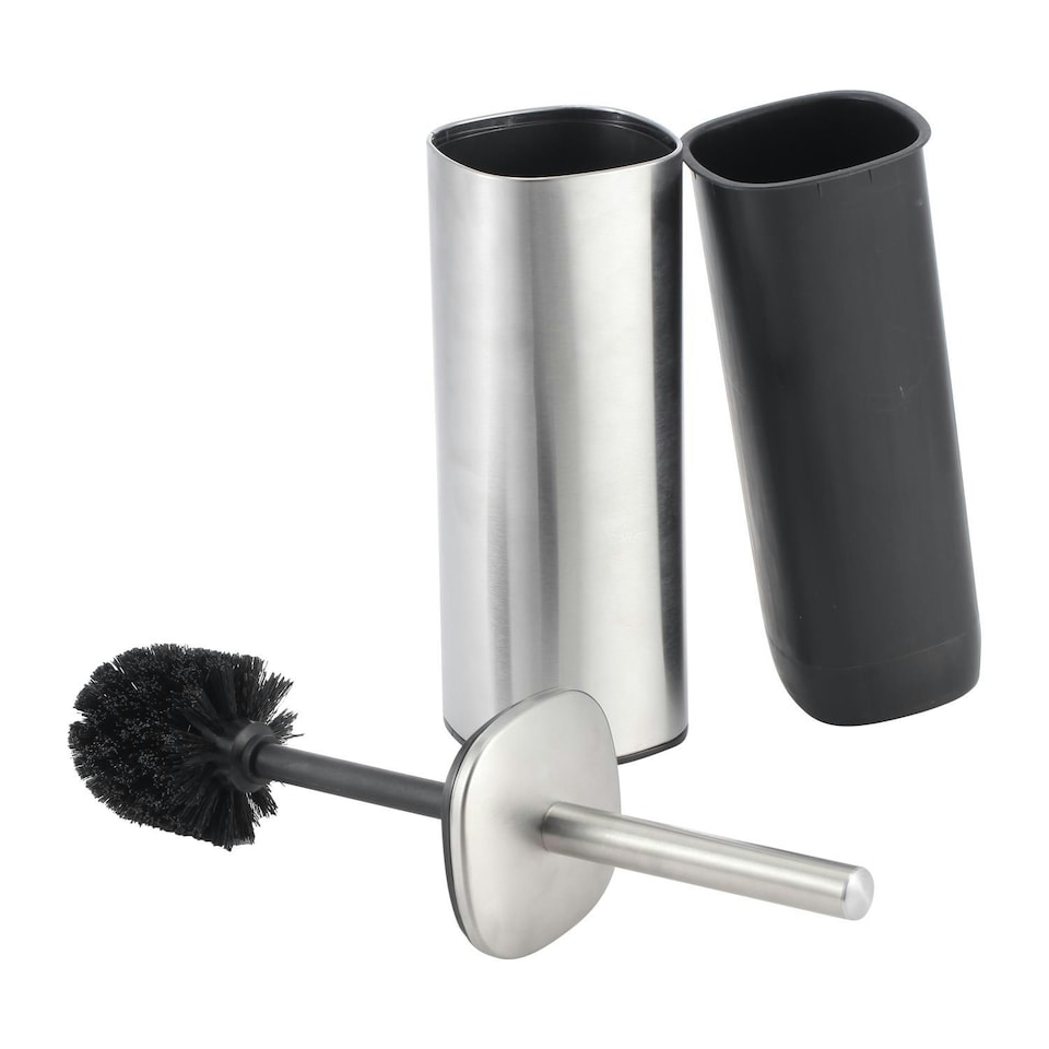 image 1 of Showerdrape Capri Stainless Steel Satin Toilet Brush & Holder