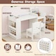 image 7 of COSTWAY Kids Art Table & Chair Set Toddler Desk White