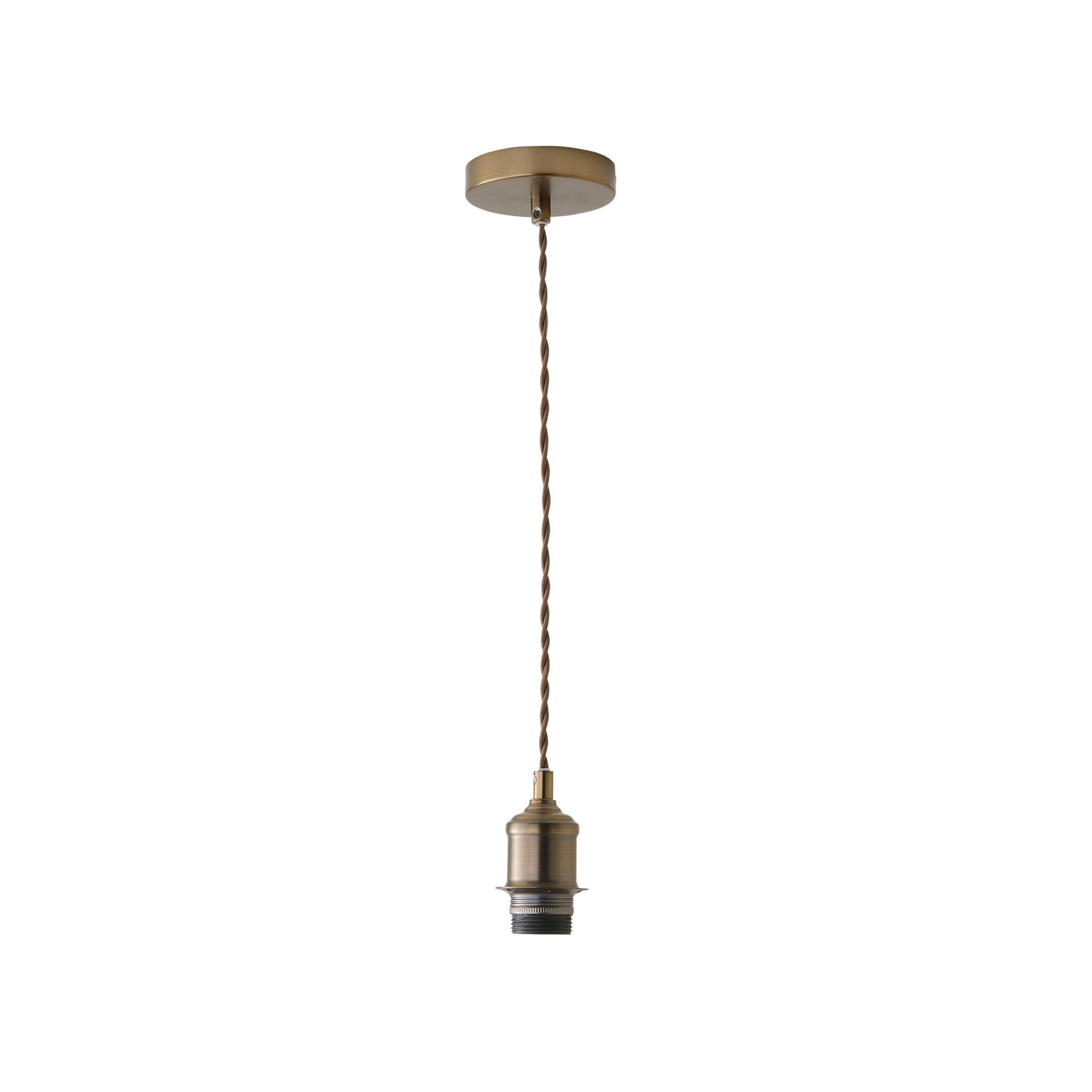 ValueLights Shaw Single Adjustable Brass Chrome Gold Black Pendant Ceiling Light in Bronze