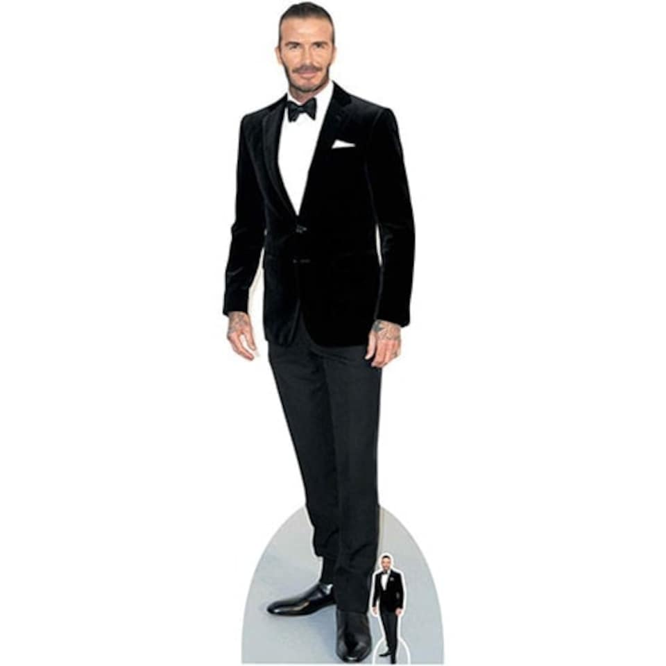 David Beckham Smart Black Suit Lifesize Cardboard Cutout 186cm