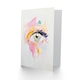 image 2 of Female Eye Study Pastel Colour Oil Painting Birthday Greeting Card