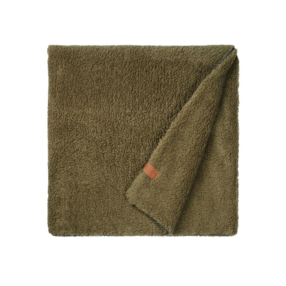 image 1 of Vinga Maine Pile Double Layer Blanket - Green - One Size Green