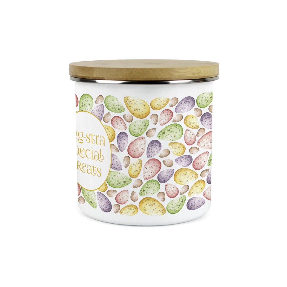 image 1 of Mini Speckled Eggs Large Treats Canister