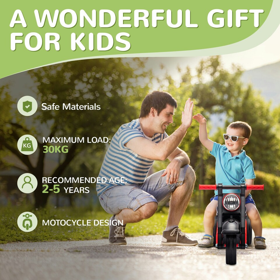 image 1 of AIYAPLAY Ride On Car Foot To Floor Kids Car w/ Music, Bubble - Black