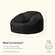 image 6 of Adult Classic Beanbag Outdoor Waterproof Bean bags Ready Filled - Black | Black | Black | 1